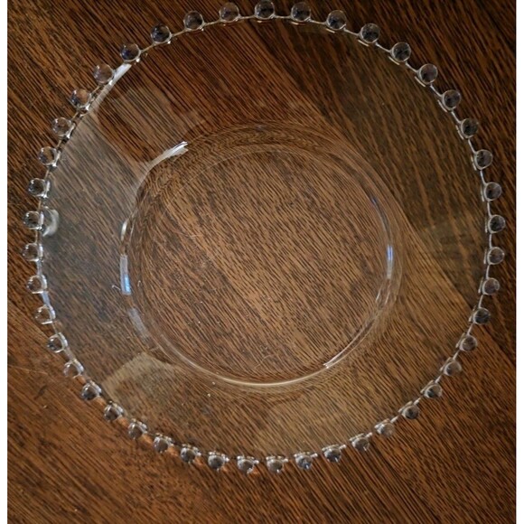 8 Vintage Candlewick 8" Clear Salad Plates Imperial Glass Co. Bubble Edge - Picture 1 of 4